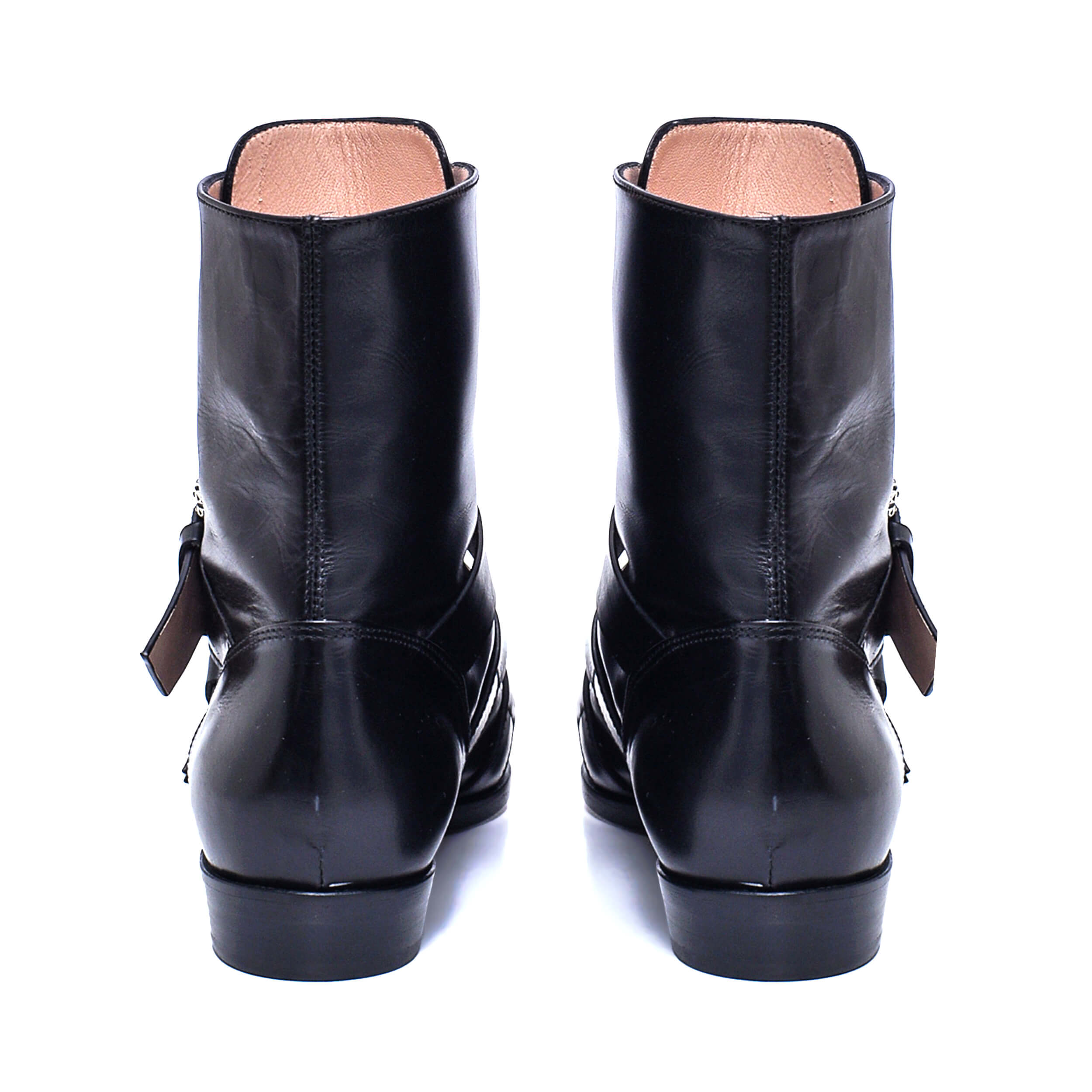 Etro - NEW Black Leather Decorative Side/Buckle Ankle Boots / 38